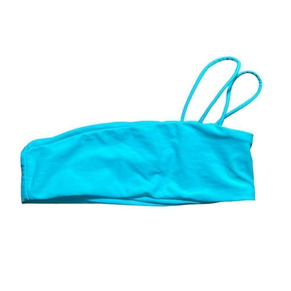 SUPERDOWN REVOLVE  kahlia bikini swim top teal one shoulder double strap small - Picture 3 of 5